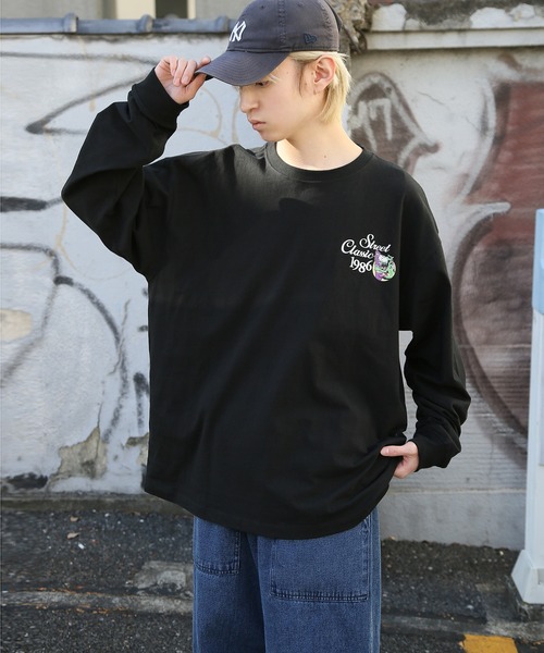 AIRWALK(エアウォーク)の「【AIRWALK】AIRWALK/ワンポイントグラフィック刺繍ロンT(Tシャツ/カットソー・メンズ・ホワイト/ブラック/ネイビー・S/M/L/XL)」の5枚目の写真