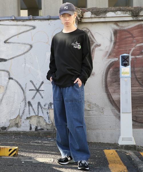 AIRWALK(エアウォーク)の「【AIRWALK】AIRWALK/ワンポイントグラフィック刺繍ロンT(Tシャツ/カットソー・メンズ・ホワイト/ブラック/ネイビー・S/M/L/XL)」の7枚目の写真