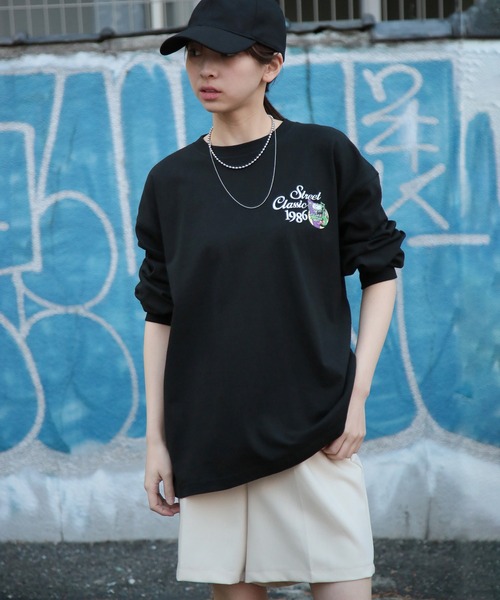 AIRWALK(エアウォーク)の「【AIRWALK】AIRWALK/ワンポイントグラフィック刺繍ロンT(Tシャツ/カットソー・メンズ・ホワイト/ブラック/ネイビー・S/M/L/XL)」の12枚目の写真