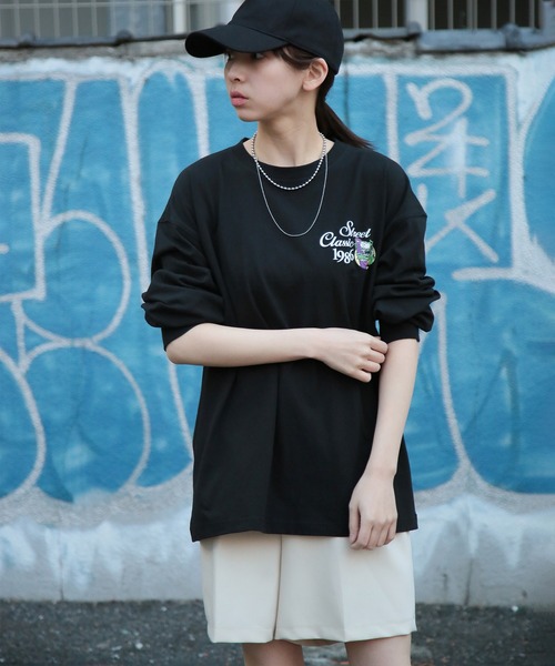 AIRWALK(エアウォーク)の「【AIRWALK】AIRWALK/ワンポイントグラフィック刺繍ロンT(Tシャツ/カットソー・メンズ・ホワイト/ブラック/ネイビー・S/M/L/XL)」の11枚目の写真