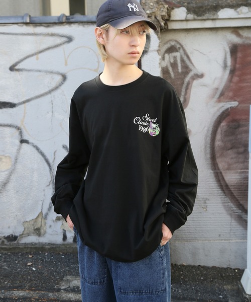 AIRWALK(エアウォーク)の「【AIRWALK】AIRWALK/ワンポイントグラフィック刺繍ロンT(Tシャツ/カットソー・メンズ・ホワイト/ブラック/ネイビー・S/M/L/XL)」の4枚目の写真