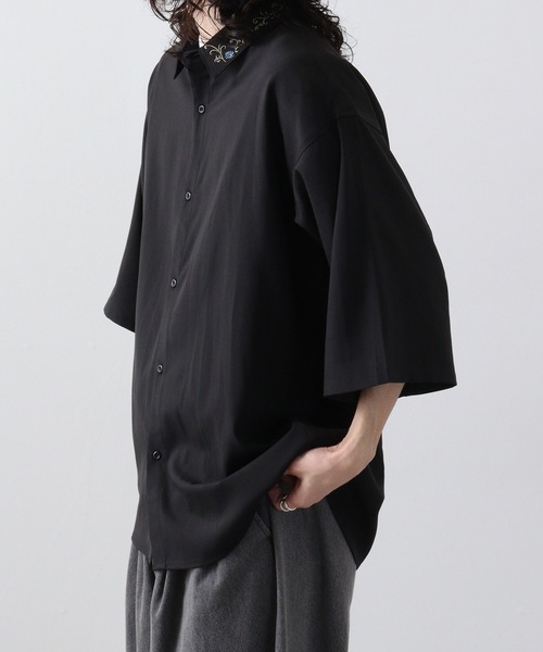 FUNALIVE（ファンアライブ）の「襟刺繍半袖シャツ（シャツ/ブラウス・メンズ・ブラック/ホワイト・M/L）」の19枚目の写真