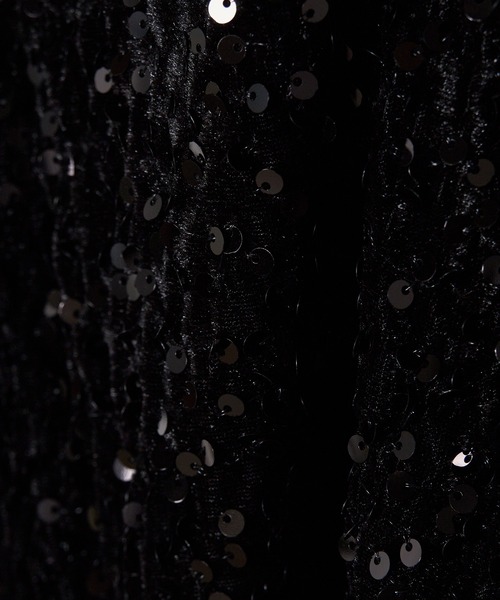 Chick（チック）の「スパンコールショート丈リボントップス（Tシャツ/カットソー・レディース・ブラック・S/M）」の3枚目の写真