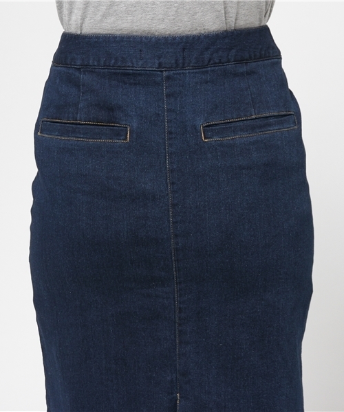 FREE'S MART（フリーズマート）の「ボタンフライタイトスカート（デニムスカート・レディース・ネイビー/ブラック・MEDIUM/SMALL）」の8枚目の写真