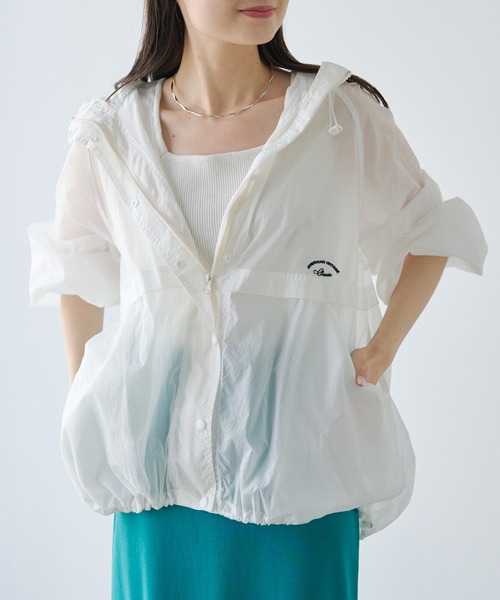 PUAL CE CIN（ピュアルセシン）の「シアーマウンテンパーカー（マウンテンパーカー・レディース・オフホワイト/カーキ/グレイッシュベージュ・FREE）」の2枚目の写真