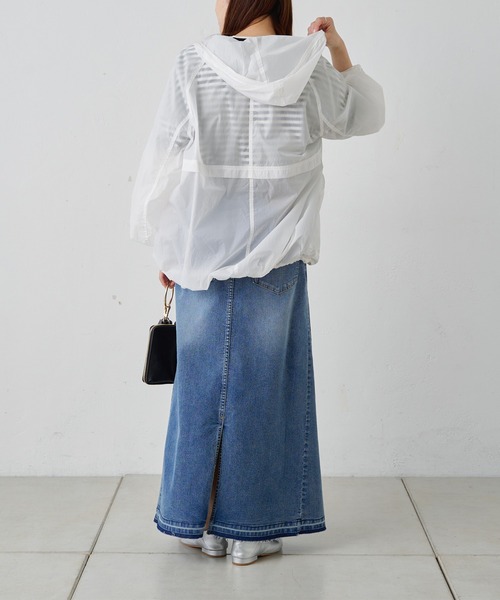 PUAL CE CIN（ピュアルセシン）の「シアーマウンテンパーカー（マウンテンパーカー・レディース・オフホワイト/カーキ/グレイッシュベージュ・FREE）」の10枚目の写真