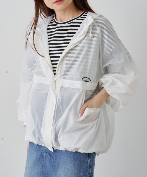 PUAL CE CIN（ピュアルセシン）の「シアーマウンテンパーカー（マウンテンパーカー・レディース・オフホワイト/カーキ/グレイッシュベージュ・FREE）」の6枚目の写真