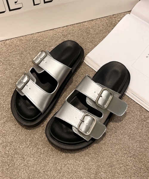 Ritzy（リッツィー）の「厚底 2本ベルトデザイン サンダル（サンダル・レディース・ホワイト/ブラック/シルバー/イエロー・22.5/23/23.5/24/24.5）」の6枚目の写真