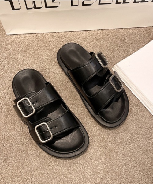 ゆう　サンダル２個 セール】厚底 2本ベルトデザイン サンダル（サンダル）｜Ritzy