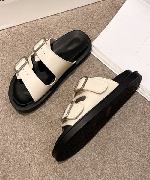 Ritzy（リッツィー）の「厚底 2本ベルトデザイン サンダル（サンダル・レディース・ホワイト/ブラック/シルバー/イエロー・22.5/23/23.5/24/24.5）」の10枚目の写真