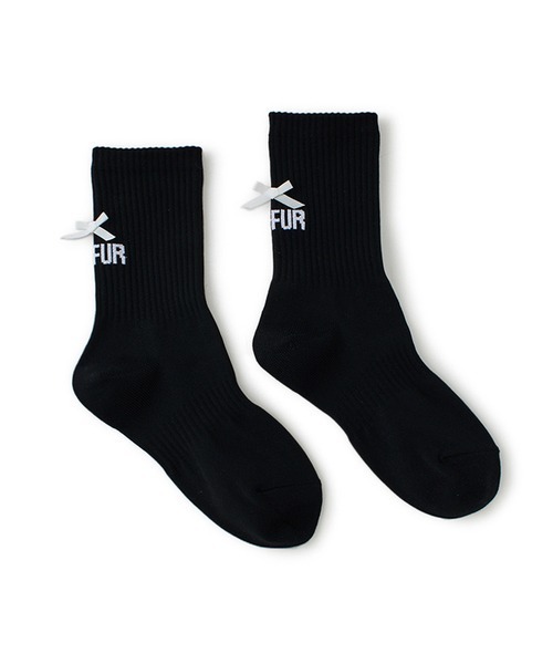 FURFUR（ファーファー）の「リボンロゴソックス（ソックス/靴下・レディース・ブラック/ホワイト/ブラウン/ネイビー・FREE）」の20枚目の写真