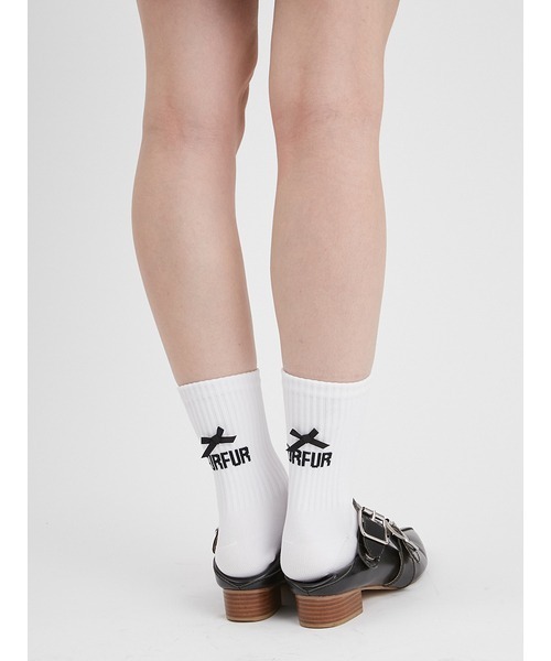 FURFUR（ファーファー）の「リボンロゴソックス（ソックス/靴下・レディース・ブラック/ホワイト/ブラウン/ネイビー・FREE）」の11枚目の写真