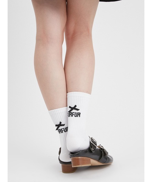 FURFUR（ファーファー）の「リボンロゴソックス（ソックス/靴下・レディース・ブラック/ホワイト/ブラウン/ネイビー・FREE）」の12枚目の写真
