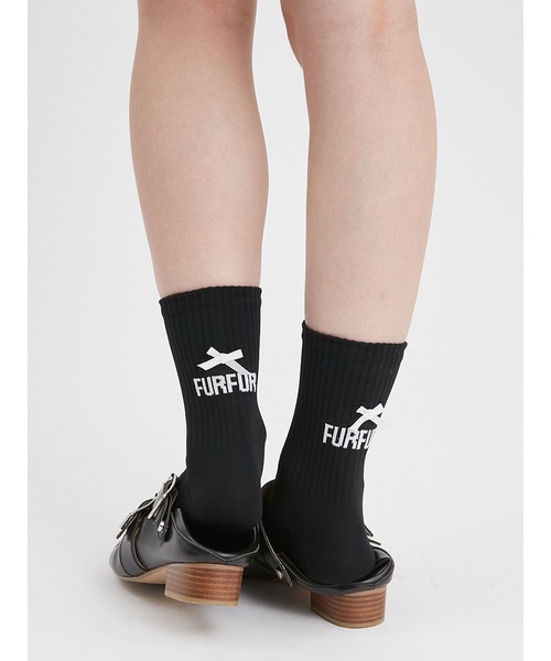 FURFUR（ファーファー）の「リボンロゴソックス（ソックス/靴下・レディース・ブラック/ホワイト/ブラウン/ネイビー・FREE）」の14枚目の写真