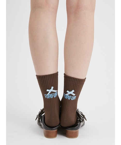 FURFUR（ファーファー）の「リボンロゴソックス（ソックス/靴下・レディース・ブラック/ホワイト/ブラウン/ネイビー・FREE）」の15枚目の写真