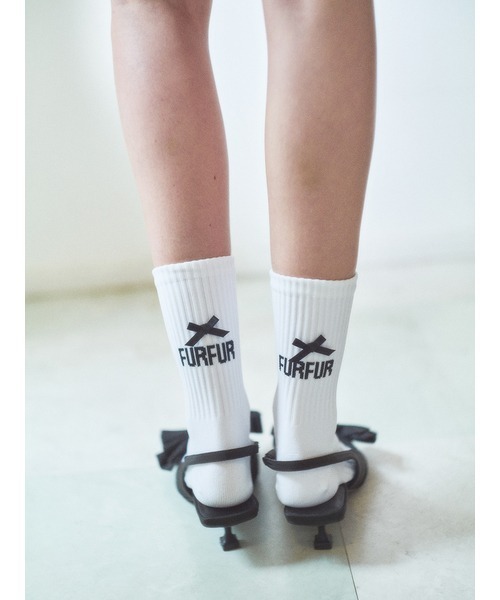 FURFUR（ファーファー）の「リボンロゴソックス（ソックス/靴下・レディース・ブラック/ホワイト/ブラウン/ネイビー・FREE）」の10枚目の写真