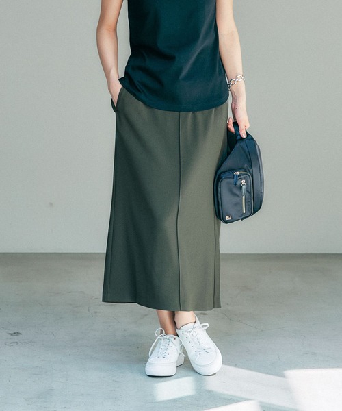 Elura(エルーラ)の「サラサラサマーナロースカート(Tシャツ/カットソー・レディース・ホワイト/ダークネイビー/ブラック/カーキ・MEDIUM/LARGE)」の3枚目の写真