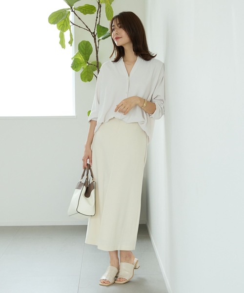 Elura(エルーラ)の「サラサラサマーナロースカート(Tシャツ/カットソー・レディース・ホワイト/ダークネイビー/ブラック/カーキ・MEDIUM/LARGE)」の17枚目の写真