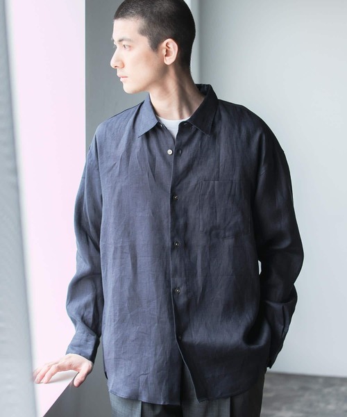 URBAN RESEARCH(アーバンリサーチ)の「LinenOverShirts(シャツ/ブラウス・メンズ・オフホワイト/ブラウン/グリーン/ネイビー・SMALL/MEDIUM/LARGE)」の4枚目の写真
