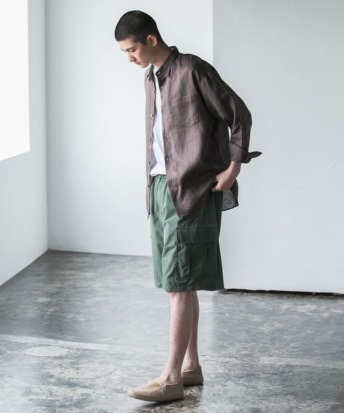 URBAN RESEARCH(アーバンリサーチ)の「LinenOverShirts(シャツ/ブラウス・メンズ・オフホワイト/ブラウン/グリーン/ネイビー・SMALL/MEDIUM/LARGE)」の7枚目の写真