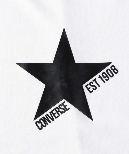 CONVERSE(コンバース)の「【CONVERSE】フレアTシャツ(Tシャツ/カットソー・レディース・ブラック/ホワイト・M/L/XL)」の4枚目の写真