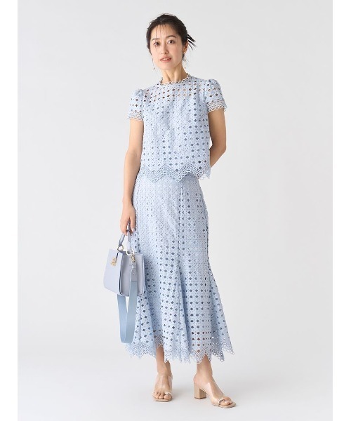 CELFORD(セルフォード)の「ツイストレースブラウス(シャツ/ブラウス・レディース・ブラック/サックスブルー/アイボリー・36/38)」の14枚目の写真
