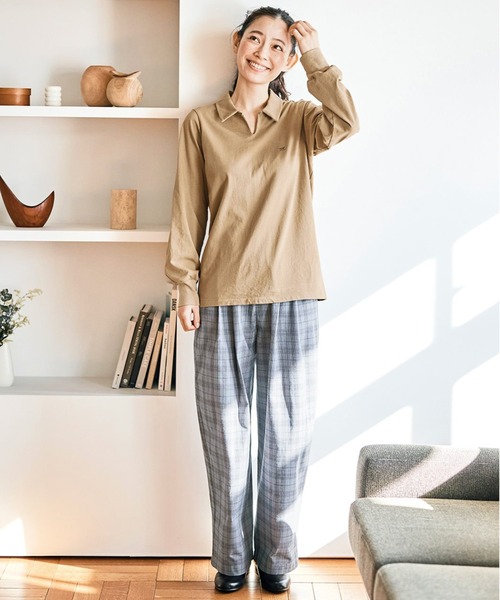 and myera(アンド マイラ)の「and myera グレンチェックなパンツ(その他パンツ・レディース・グレー・LARGE/MEDIUM/X-LARGE/SMALL)」の4枚目の写真