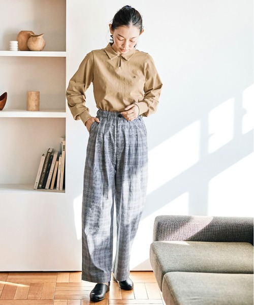 and myera(アンド マイラ)の「and myera グレンチェックなパンツ(その他パンツ・レディース・グレー・LARGE/MEDIUM/X-LARGE/SMALL)」の5枚目の写真
