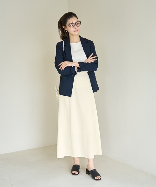 ROPE' PICNIC（ロペピクニック）の「サテンスカート（スカート・レディース・チャコールグレー/キナリ/サックスブルー・38/40）」の22枚目の写真