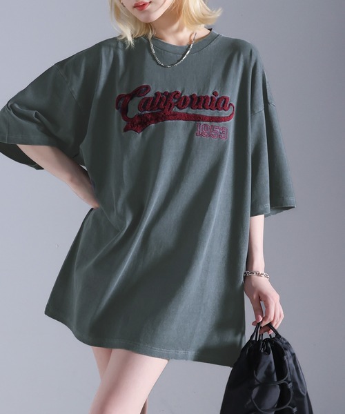 Java（ジャバ）の「《Javaジャバコラボ》ヴィンテージライクなこなれitem。サガラ刺繍ヴィンテージ加工ピグメントTシャツ（Tシャツ/カットソー・レディース・レッド/キャメル/チャコールグレー・SMALL/MEDIUM/LARGE/X-LARGE）」の13枚目の写真