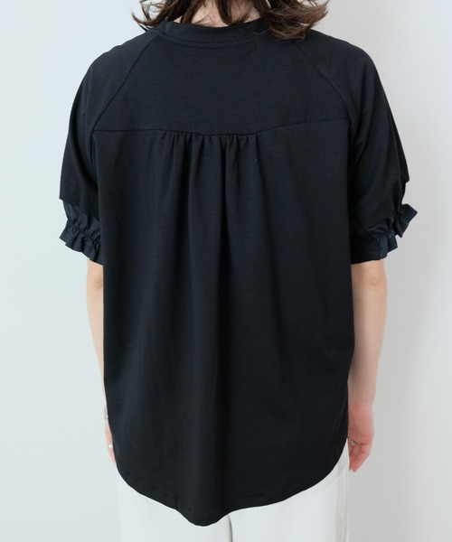 DOLLUPOOPS（ドールアップウップス）の「ヘムギャザートップス（Tシャツ/カットソー・レディース・パープル/オフホワイト/ブラック・38）」の5枚目の写真