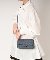 デニム風ショルダ-バッグ