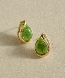 レイヤード ライン ドロップ ピアス