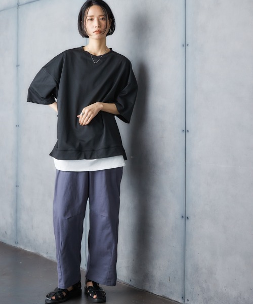 Soiunique（スワユニーク）の「カーブシルエットベイカーパンツ ［Soiunique］（その他パンツ・レディース・アイボリー/チャコール/ライトカーキ・M/L/LL）」の11枚目の写真