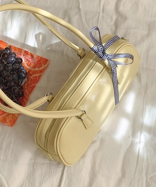 HALEY PESCA（ヘーリーペスカ）の「HALEY PESCA/【リボン付き】スクエアハンドバッグ（ハンドバッグ・レディース・ホワイト/ブラック/イエロー・FREE）」の12枚目の写真