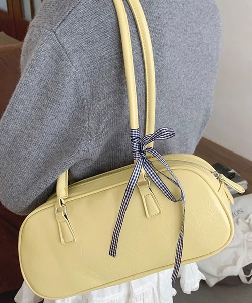 HALEY PESCA（ヘーリーペスカ）の「HALEY PESCA/【リボン付き】スクエアハンドバッグ（ハンドバッグ・レディース・ホワイト/ブラック/イエロー・FREE）」の11枚目の写真