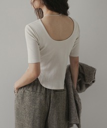 rectangle（レクタングル）の「カップ付きスリットリブトップス（Tシャツ/カットソー）」