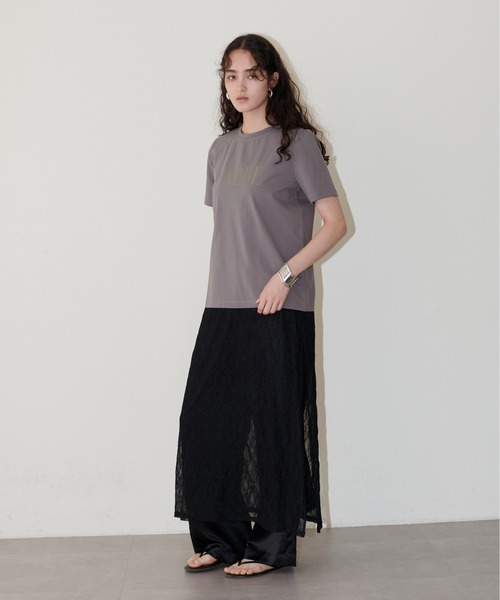 LARUTA(ラルータ)の「【LARUTA】シルケットロゴTシャツ(Tシャツ/カットソー・レディース・ピンク/グレー/オフホワイト/ブラック・FREE)」の19枚目の写真