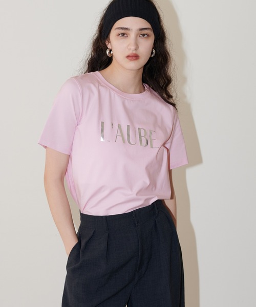 LARUTA(ラルータ)の「【LARUTA】シルケットロゴTシャツ(Tシャツ/カットソー・レディース・ピンク/グレー/オフホワイト/ブラック・FREE)」の15枚目の写真