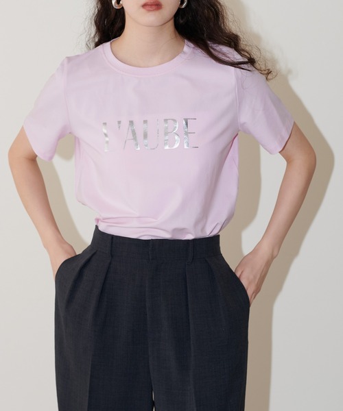 LARUTA(ラルータ)の「【LARUTA】シルケットロゴTシャツ(Tシャツ/カットソー・レディース・ピンク/グレー/オフホワイト/ブラック・FREE)」の16枚目の写真