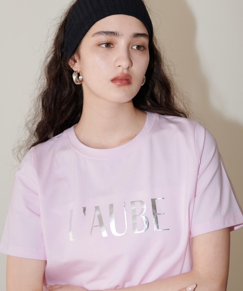 LARUTA(ラルータ)の「【LARUTA】シルケットロゴTシャツ(Tシャツ/カットソー・レディース・ピンク/グレー/オフホワイト/ブラック・FREE)」の17枚目の写真