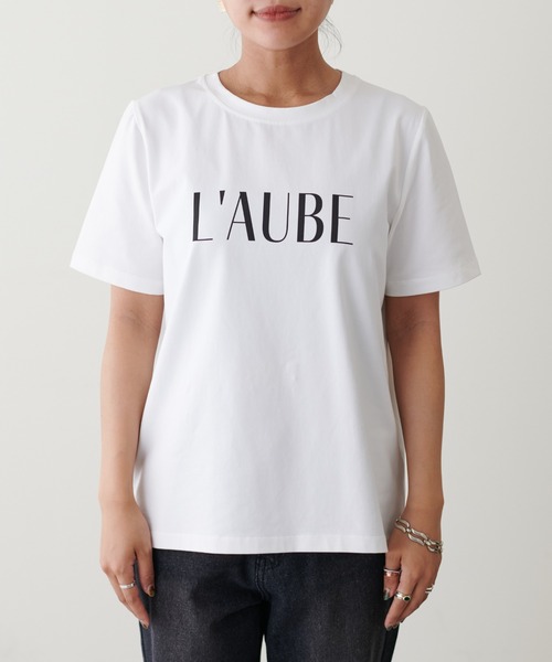 LARUTA(ラルータ)の「【LARUTA】シルケットロゴTシャツ(Tシャツ/カットソー・レディース・ピンク/グレー/オフホワイト/ブラック・FREE)」の11枚目の写真