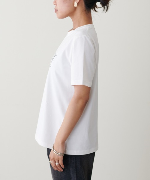 LARUTA(ラルータ)の「【LARUTA】シルケットロゴTシャツ(Tシャツ/カットソー・レディース・ピンク/グレー/オフホワイト/ブラック・FREE)」の10枚目の写真