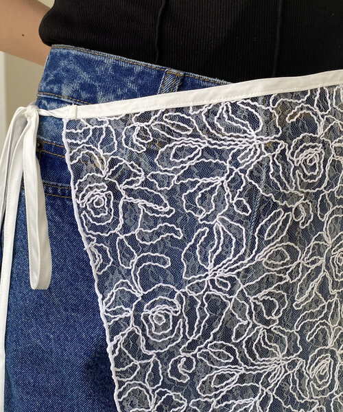 CAPRICIEUX LE'MAGE（カプリシューレマージュ）の「レースラップスカート（スカート・レディース・ホワイト/ブラック・FREE）」の13枚目の写真