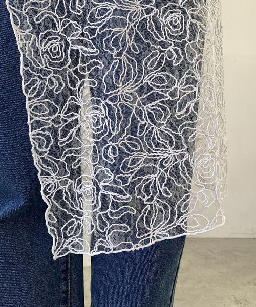 CAPRICIEUX LE'MAGE（カプリシューレマージュ）の「レースラップスカート（スカート・レディース・ホワイト/ブラック・FREE）」の12枚目の写真