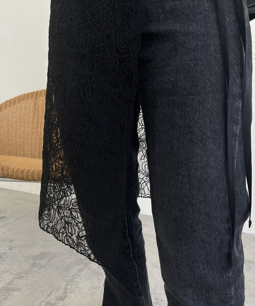 CAPRICIEUX LE'MAGE（カプリシューレマージュ）の「レースラップスカート（スカート・レディース・ホワイト/ブラック・FREE）」の7枚目の写真