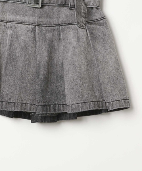 10C REPIPI（ジューシーレピピ）の「【10C REPIPI】ベルト付きデニムプリーツスカート（デニムスカート・キッズ・ブラック/ライトブルー/ブラック系その他/ブルー系その他・110cm/120cm/130cm）」の8枚目の写真