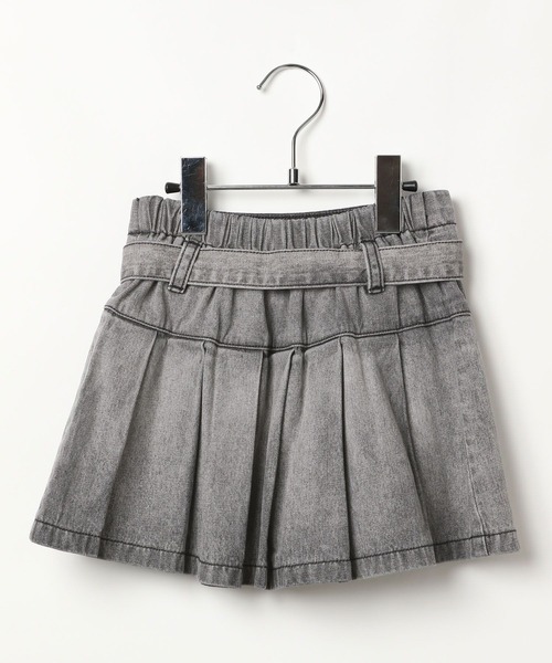10C REPIPI（ジューシーレピピ）の「【10C REPIPI】ベルト付きデニムプリーツスカート（デニムスカート・キッズ・ブラック/ライトブルー/ブラック系その他/ブルー系その他・110cm/120cm/130cm）」の9枚目の写真