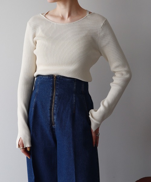 earth music&ecology(アースミュージックアンドエコロジー)の「フロントジップデニムパンツ(デニムパンツ・レディース・ブラック/ブルー系その他・S/M)」の17枚目の写真