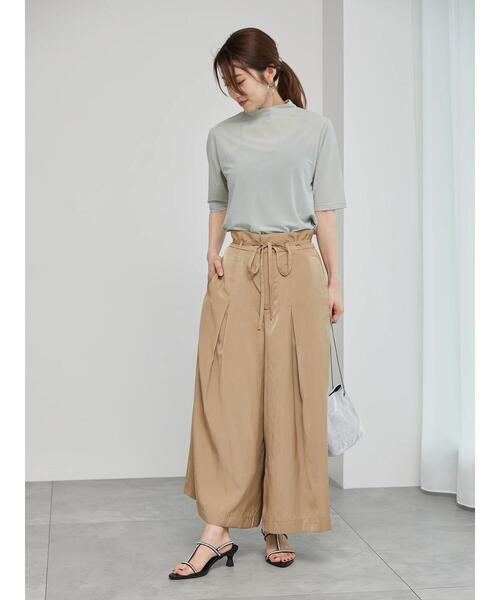 Te chichi(テチチ)の「ハイネックシアーオールラウンドトップス(Tシャツ/カットソー・レディース・ブラウン/グリーン/ブラック/オフホワイト/グレー・F)」の19枚目の写真